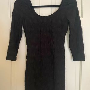 H&M black 3/4 sleeve dress